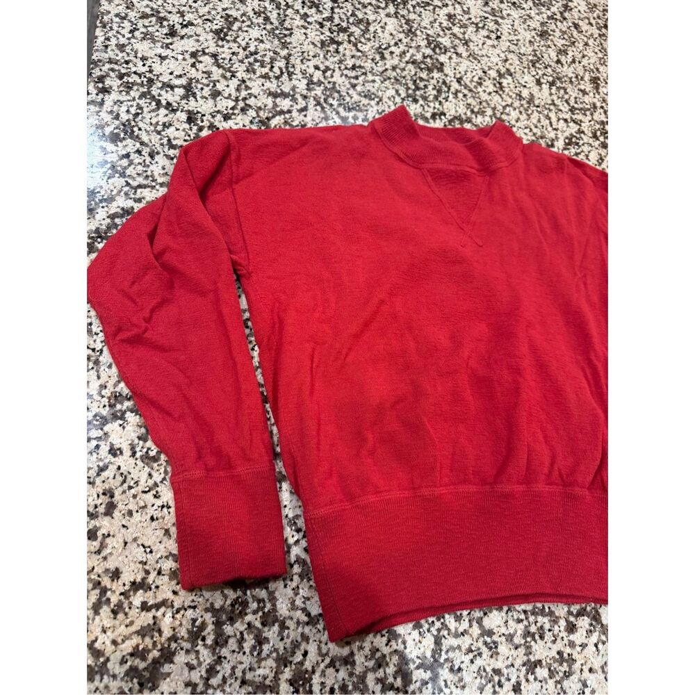 Madewell red mock neck pullover sweater size medium - Picture 2 of 7